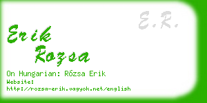 erik rozsa business card